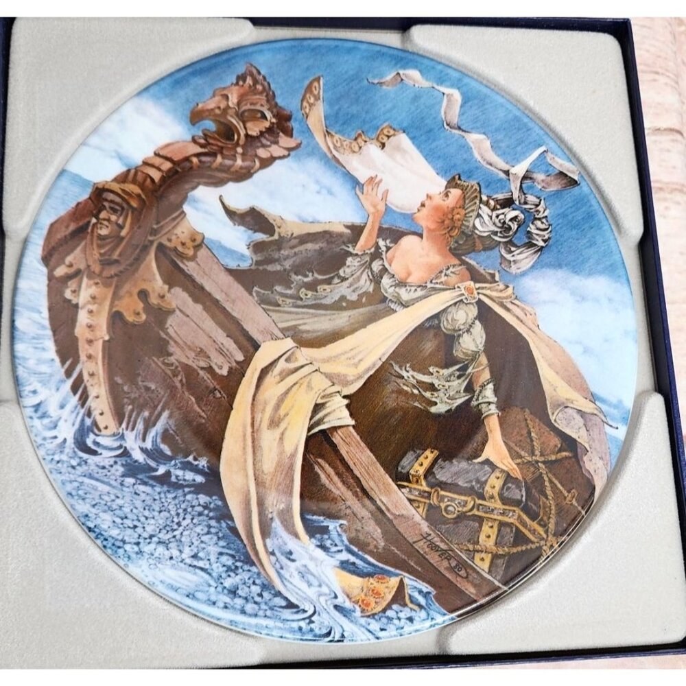 Longton Crown Pottery “The Man of Laws Tale” Collectors Plate – Genuine Baronet